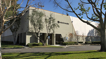 Electrocube manufacturing plant/corporate offices in Pomona, CA, electrical components design, sales, distribution 